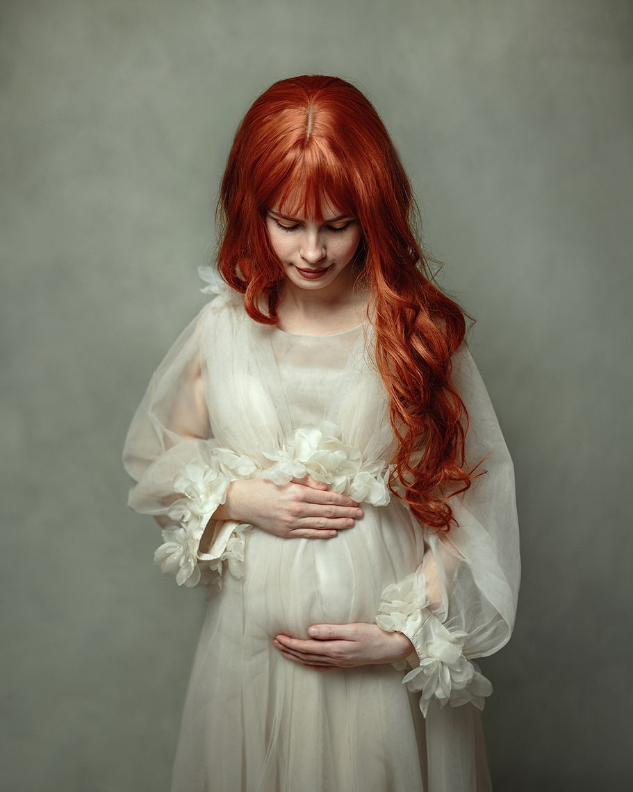 Babybauch Fotografie mit Partner im Studio Dortmund